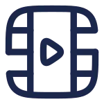 Video Frame Play Vertical SVG Icon